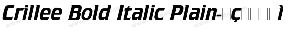 Crillee Bold Italic Plain字体转换